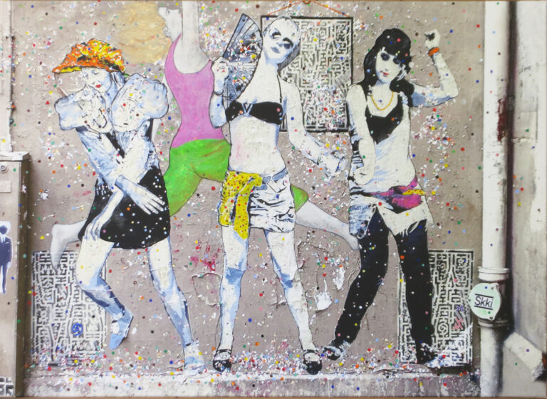 Dance Party 1, Mischtechnik, 70 x 100 cm, 2016