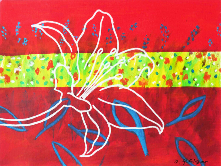 Geheimnis der Natur II, Acryl auf Papier, 30 x 25 cm, 2018